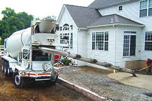 front discharge concrete truck